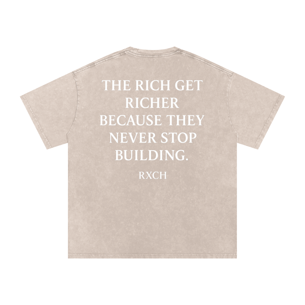 Washed Never Stop Building Tee