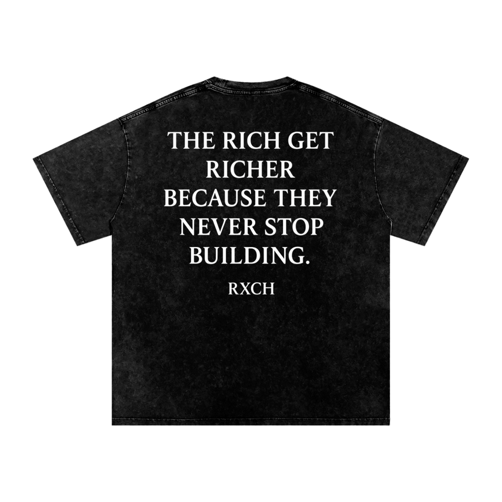 Washed Never Stop Building Tee