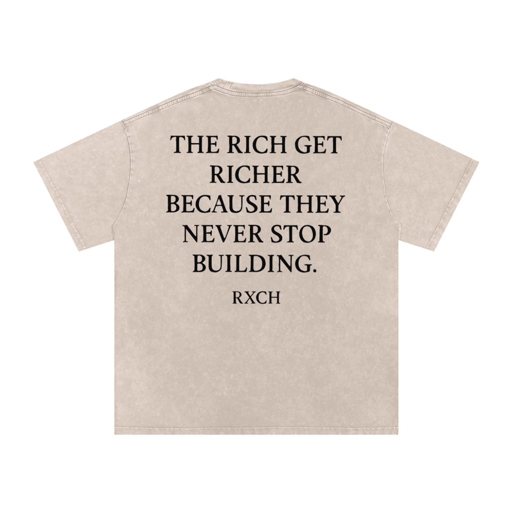 Washed Never Stop Building Tee