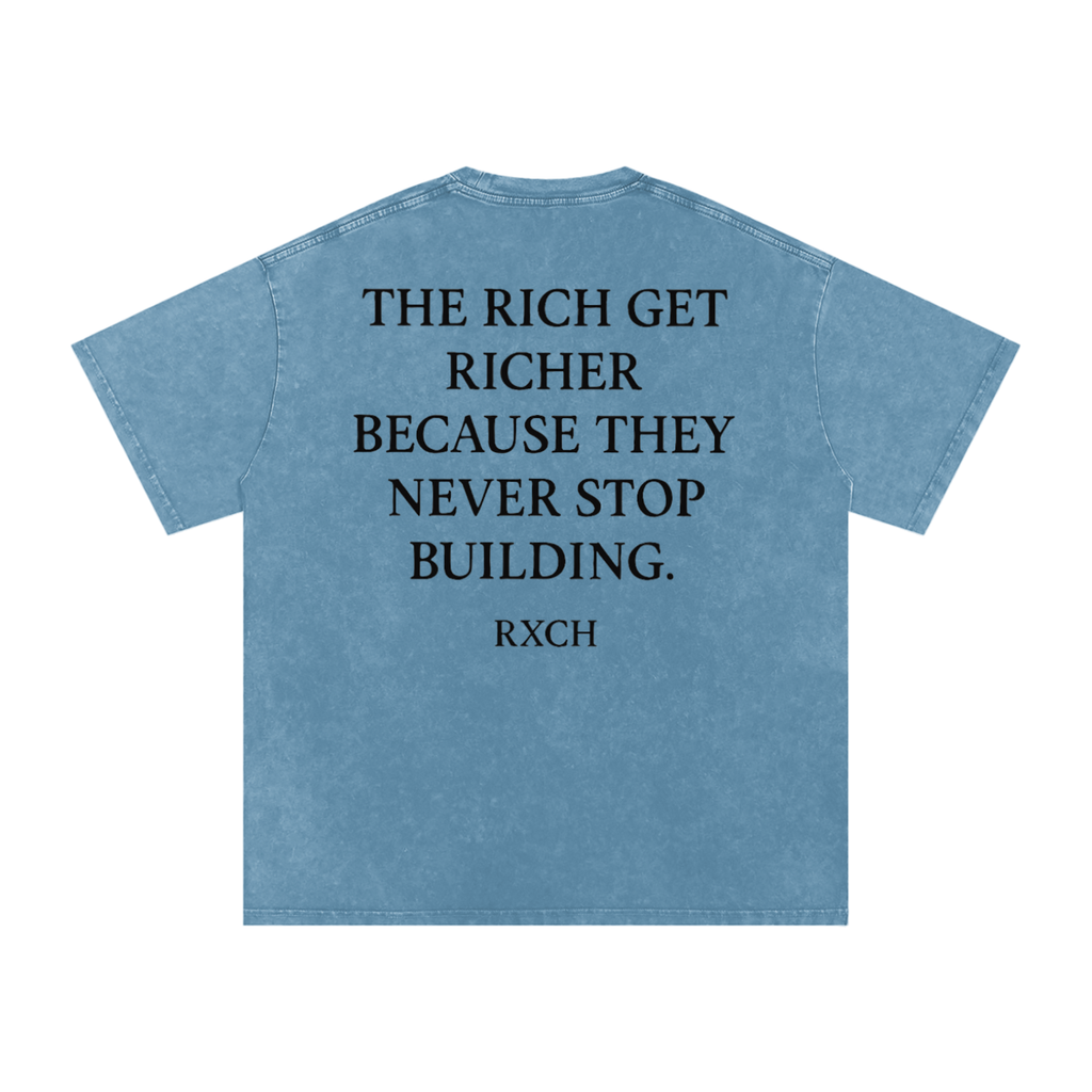 Washed Never Stop Building Tee