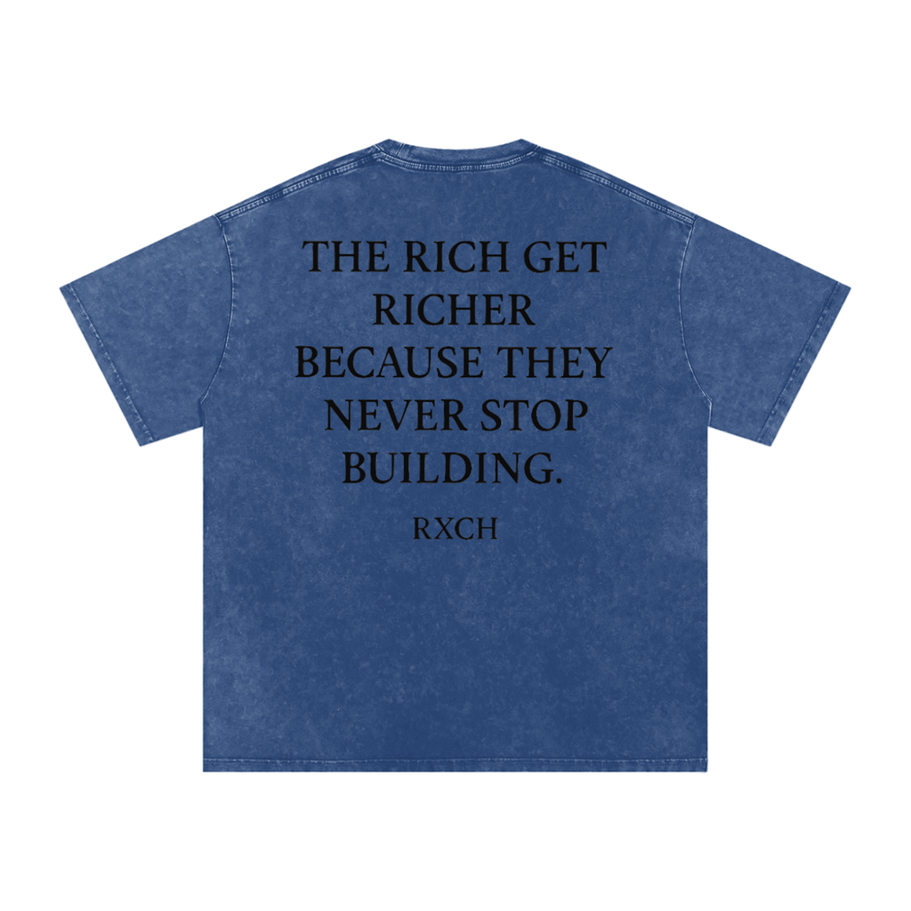 Washed Never Stop Building Tee