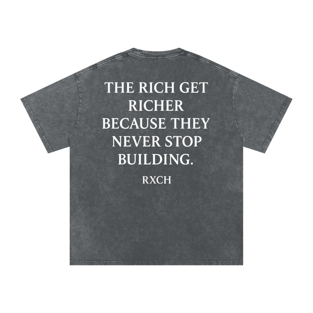 Washed Never Stop Building Tee