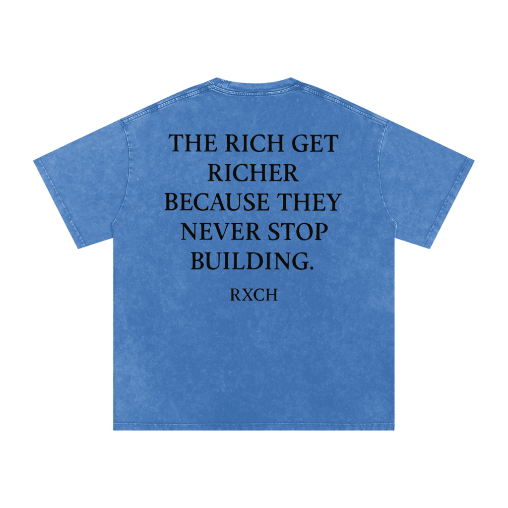 Washed Never Stop Building Tee