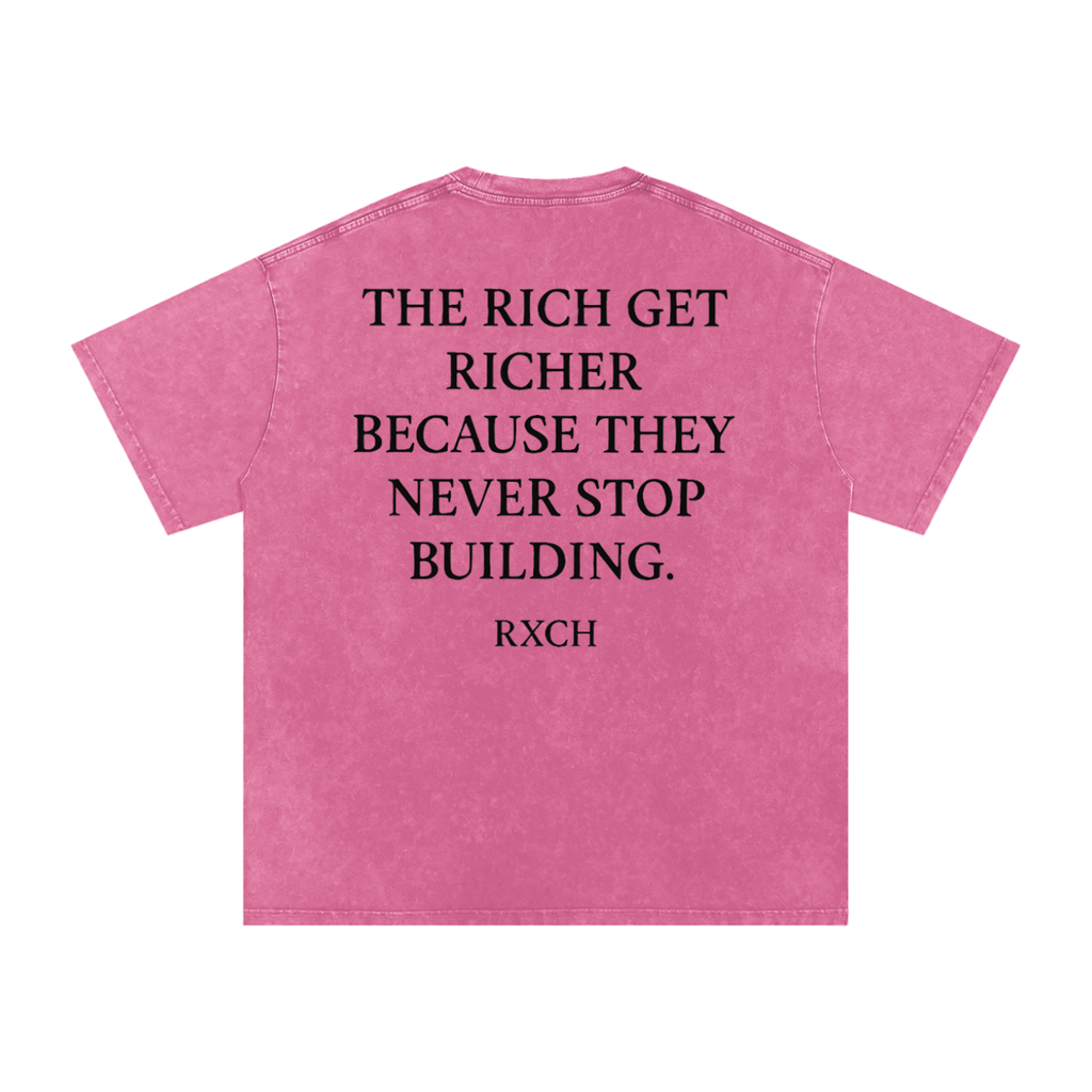 Washed Never Stop Building Tee