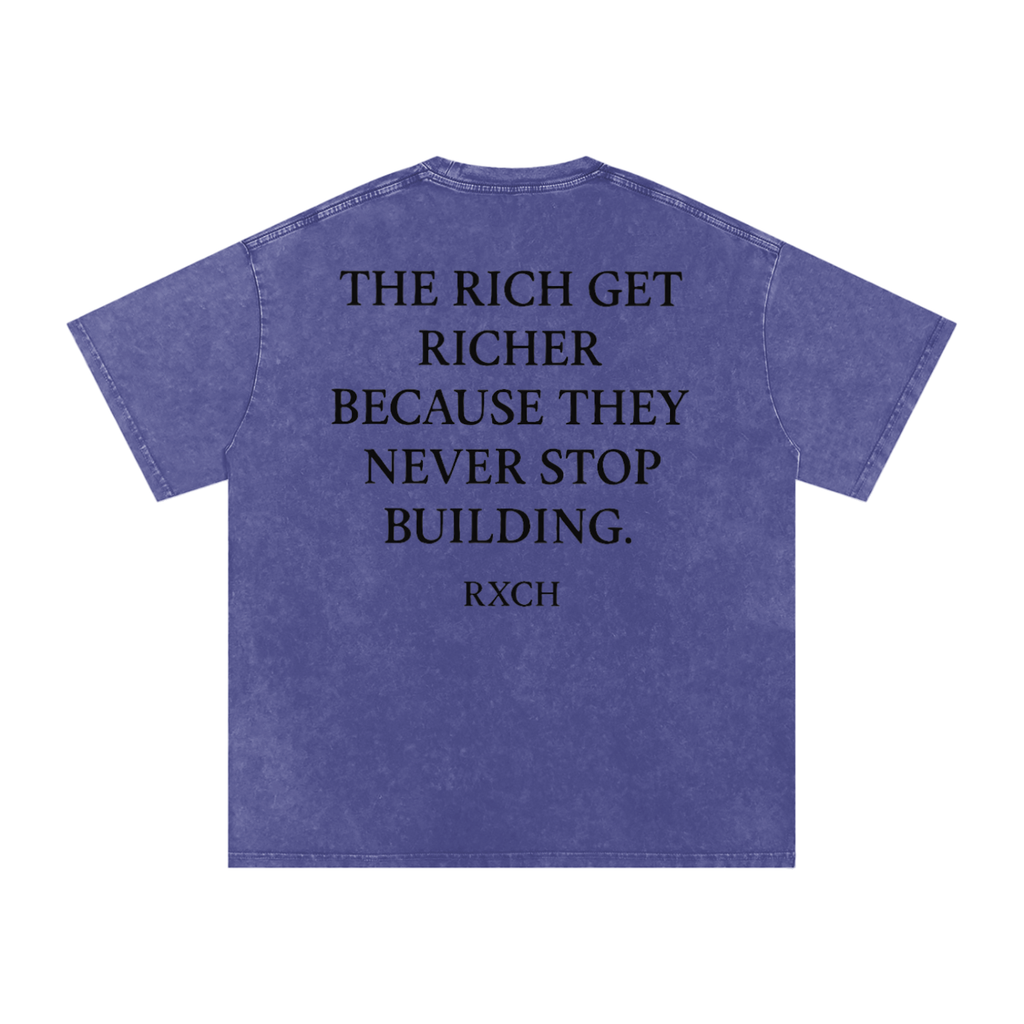 Washed Never Stop Building Tee