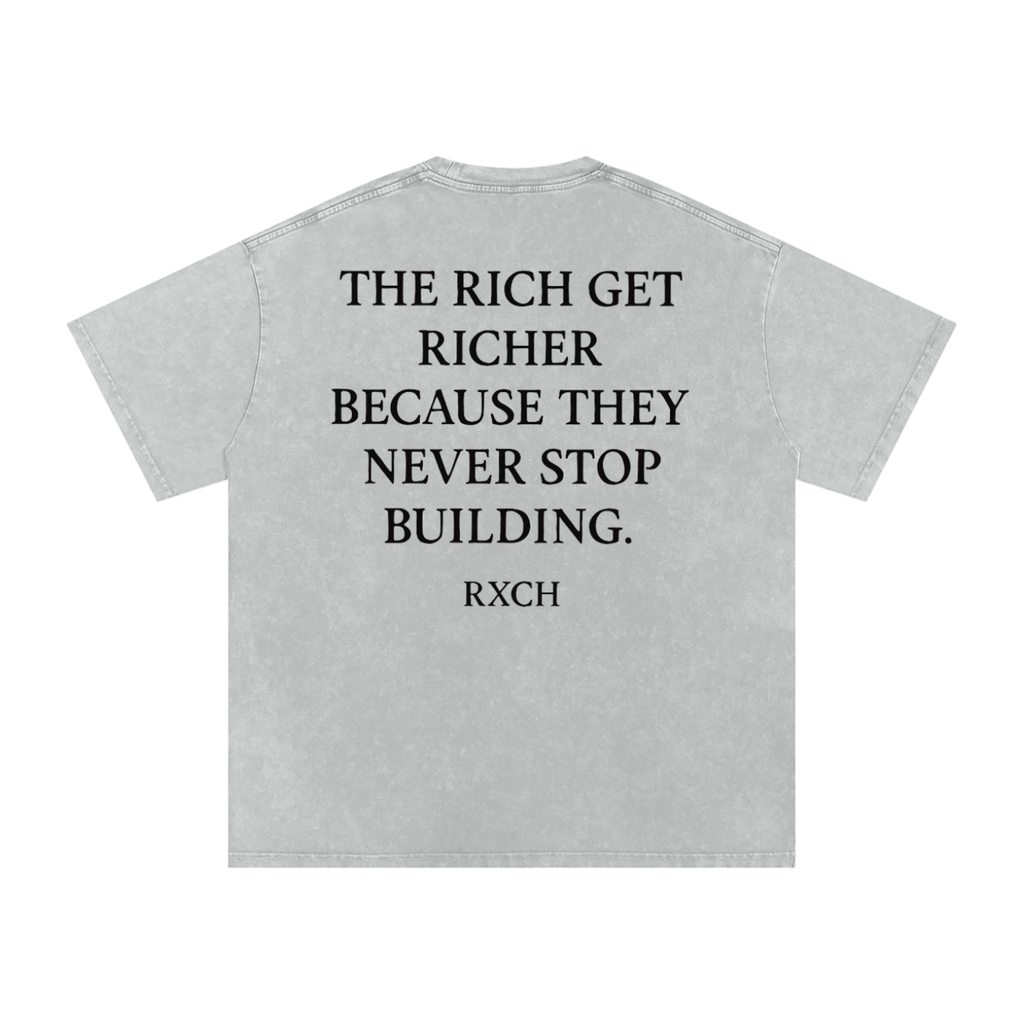 Washed Never Stop Building Tee